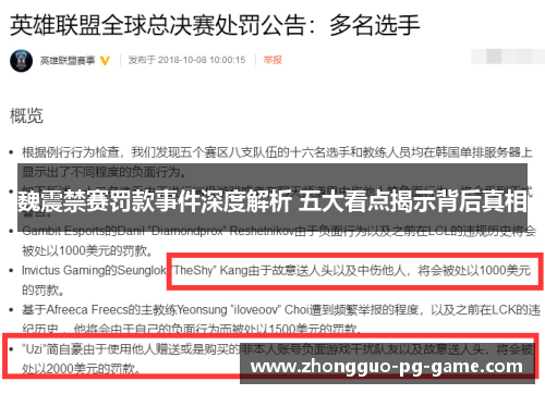 魏震禁赛罚款事件深度解析 五大看点揭示背后真相